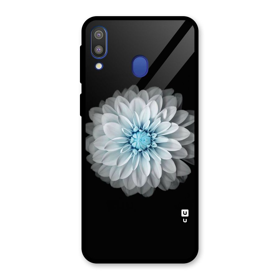 White Bloom Glass Back Case for Galaxy M20