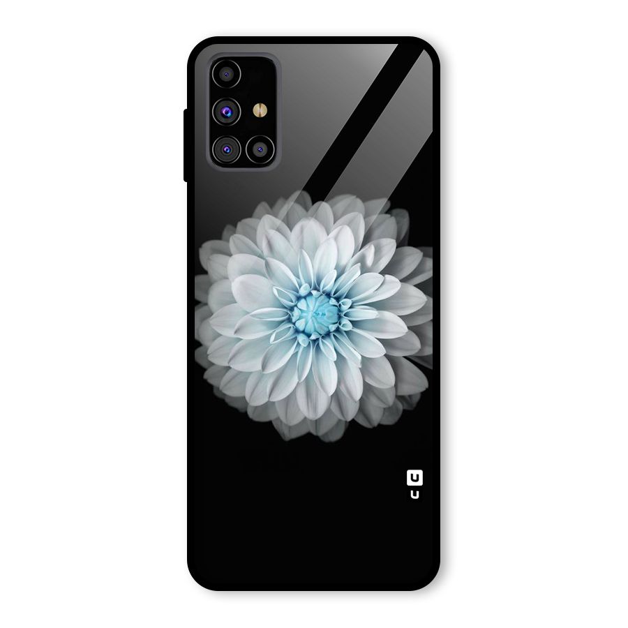 White Bloom Glass Back Case for Galaxy M31s