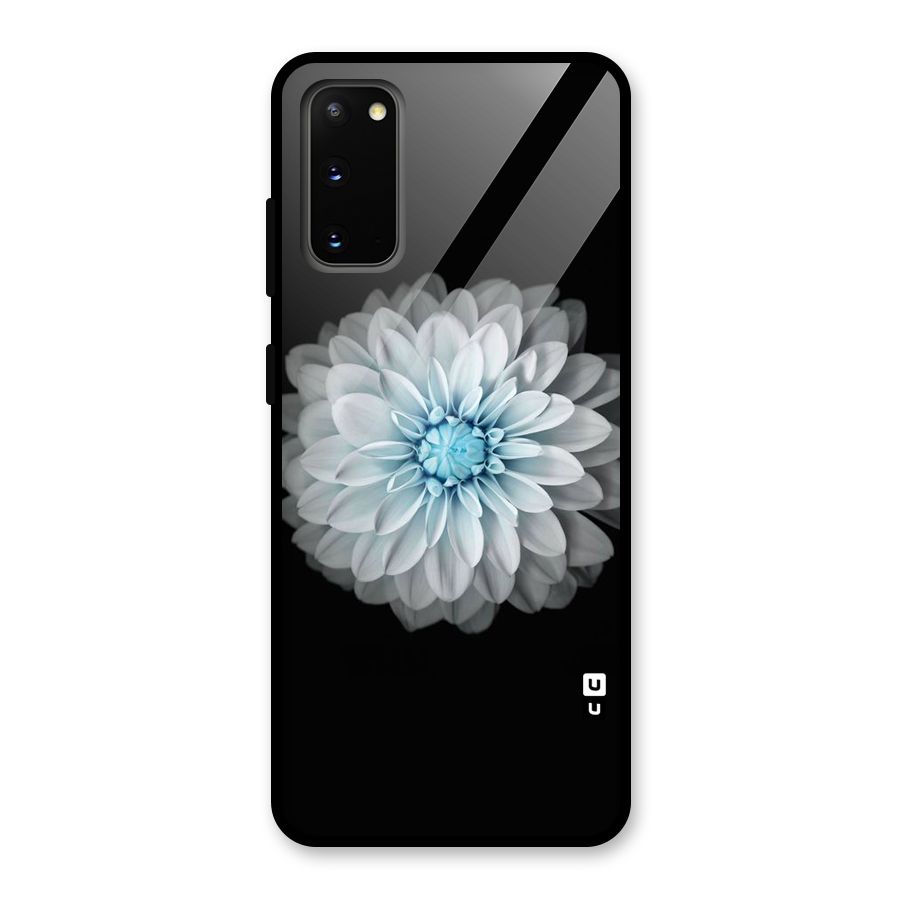 White Bloom Glass Back Case for Galaxy S20