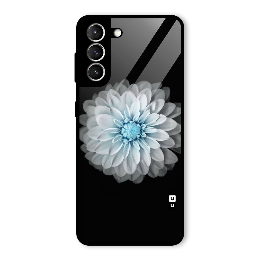 White Bloom Glass Back Case for Galaxy S21 5G