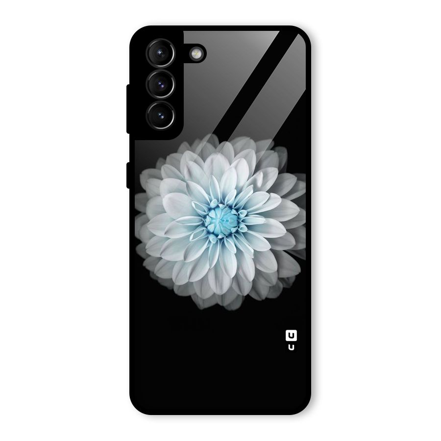 White Bloom Glass Back Case for Galaxy S21 Plus