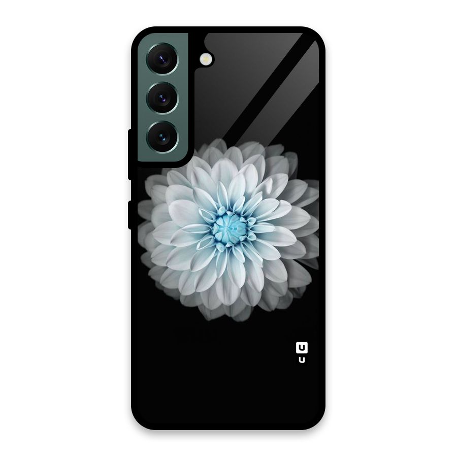 White Bloom Glass Back Case for Galaxy S22 5G