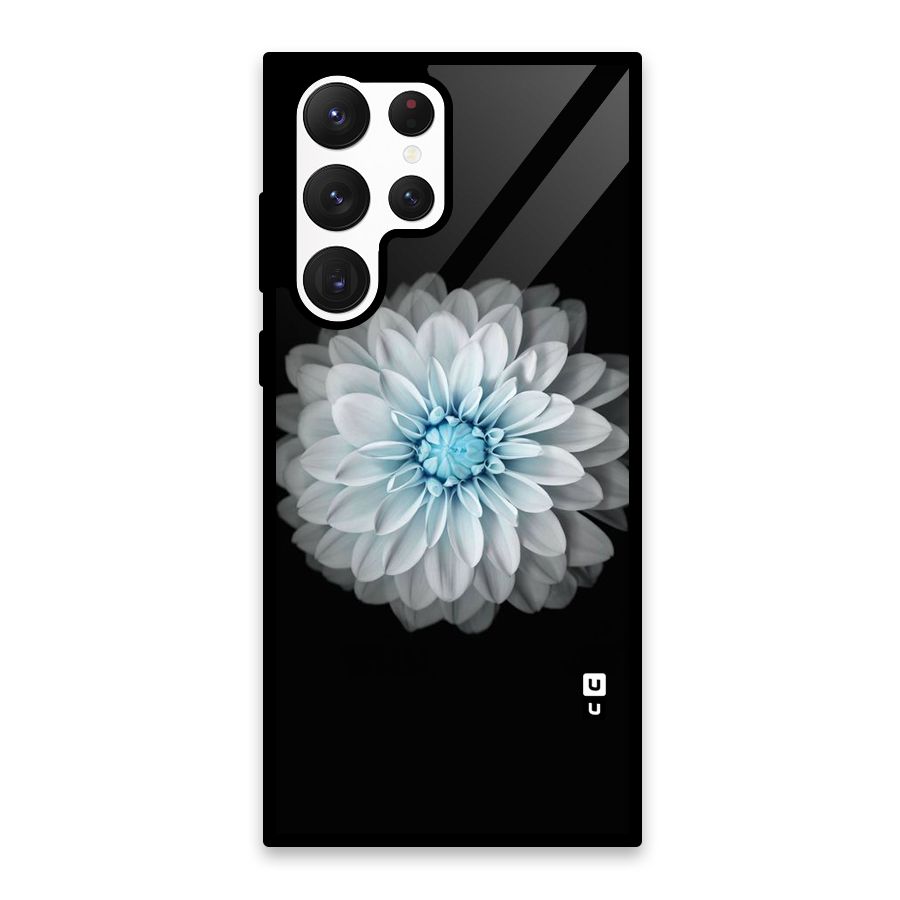 White Bloom Glass Back Case for Galaxy S22 Ultra 5G