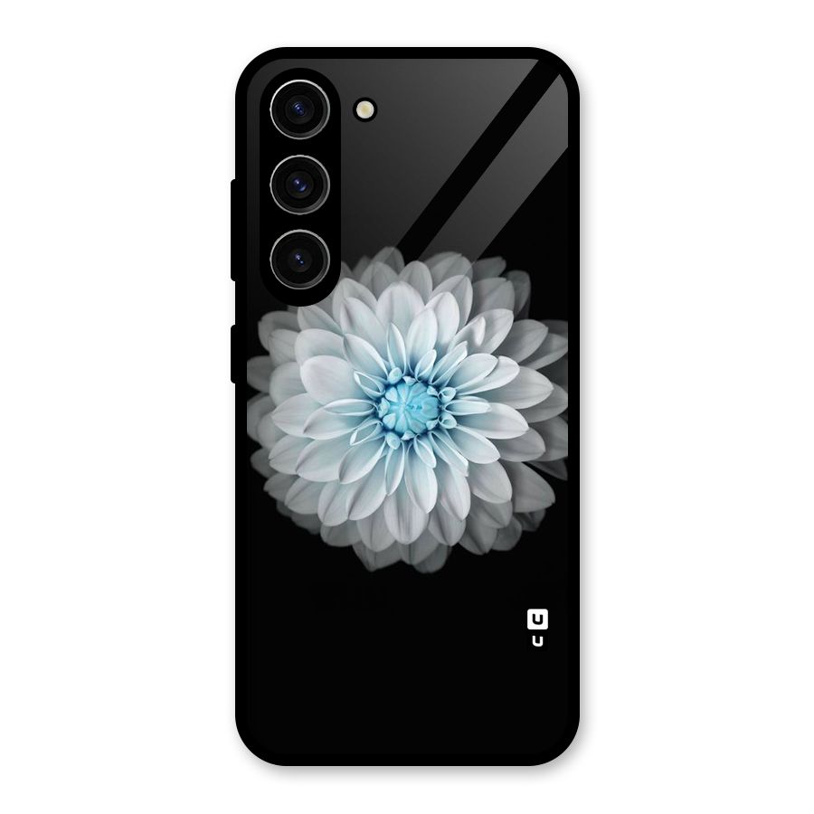 White Bloom Glass Back Case for Galaxy S23