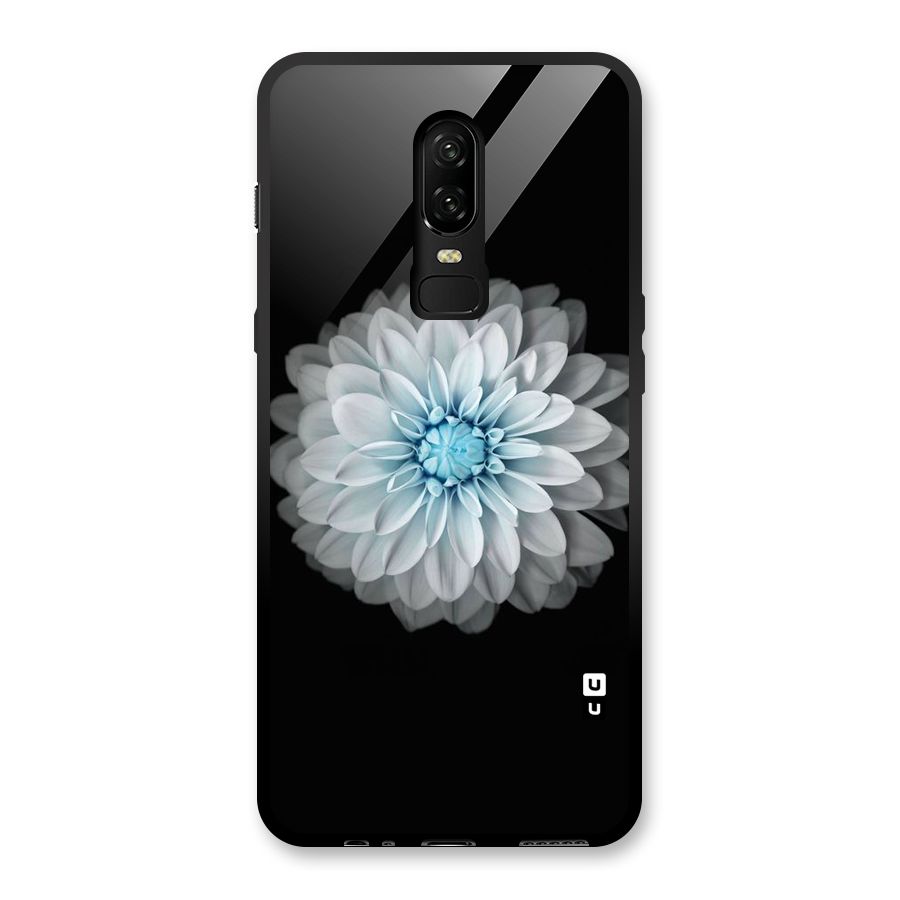 White Bloom Glass Back Case for OnePlus 6