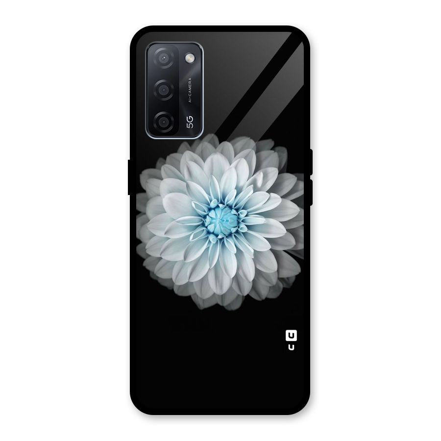 White Bloom Glass Back Case for Oppo A53s 5G