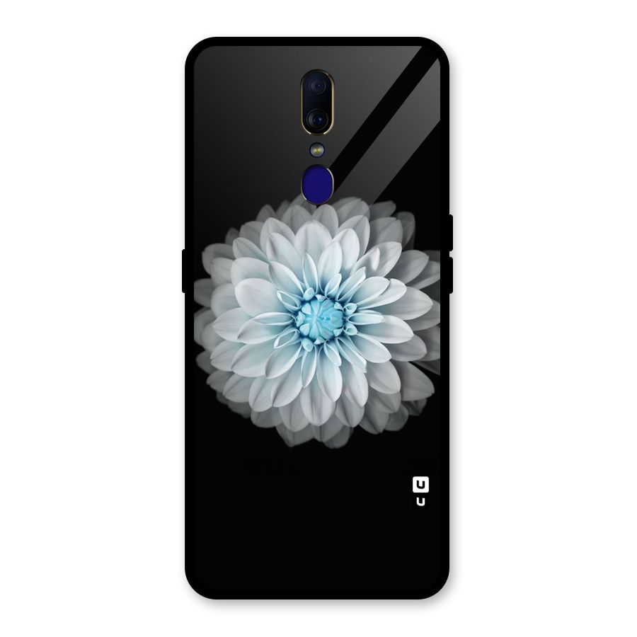White Bloom Glass Back Case for Oppo F11