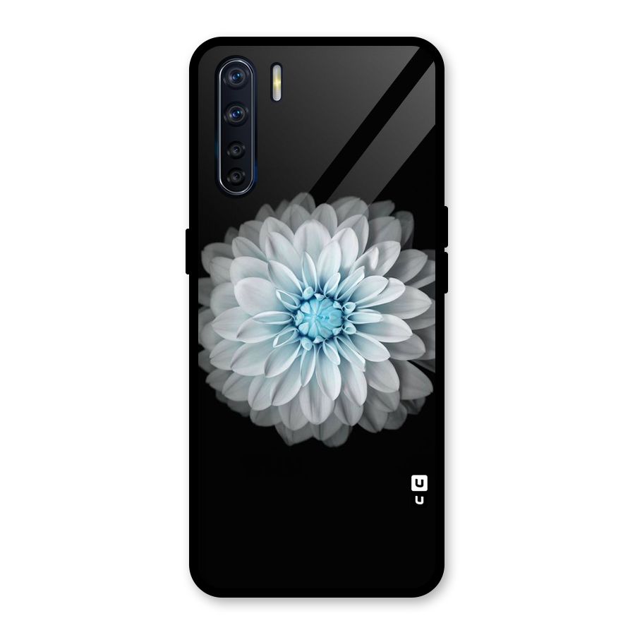 White Bloom Glass Back Case for Oppo F15