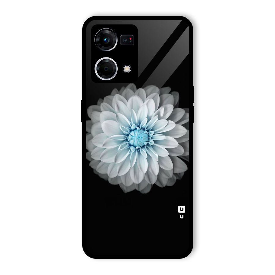 White Bloom Glass Back Case for Oppo F21 Pro 4G