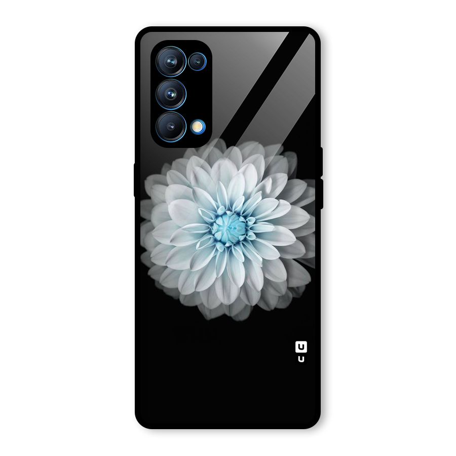 White Bloom Glass Back Case for Oppo Reno5 Pro 5G