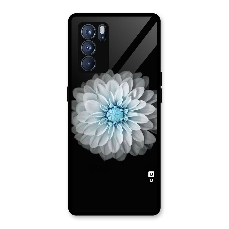White Bloom Glass Back Case for Oppo Reno6 Pro 5G