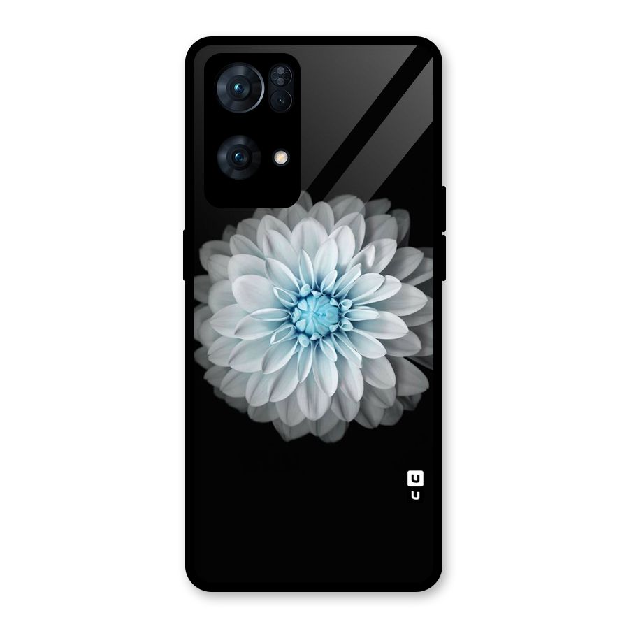 White Bloom Glass Back Case for Oppo Reno7 Pro 5G
