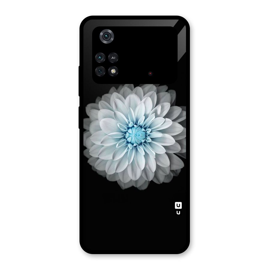 White Bloom Glass Back Case for Poco M4 Pro 4G