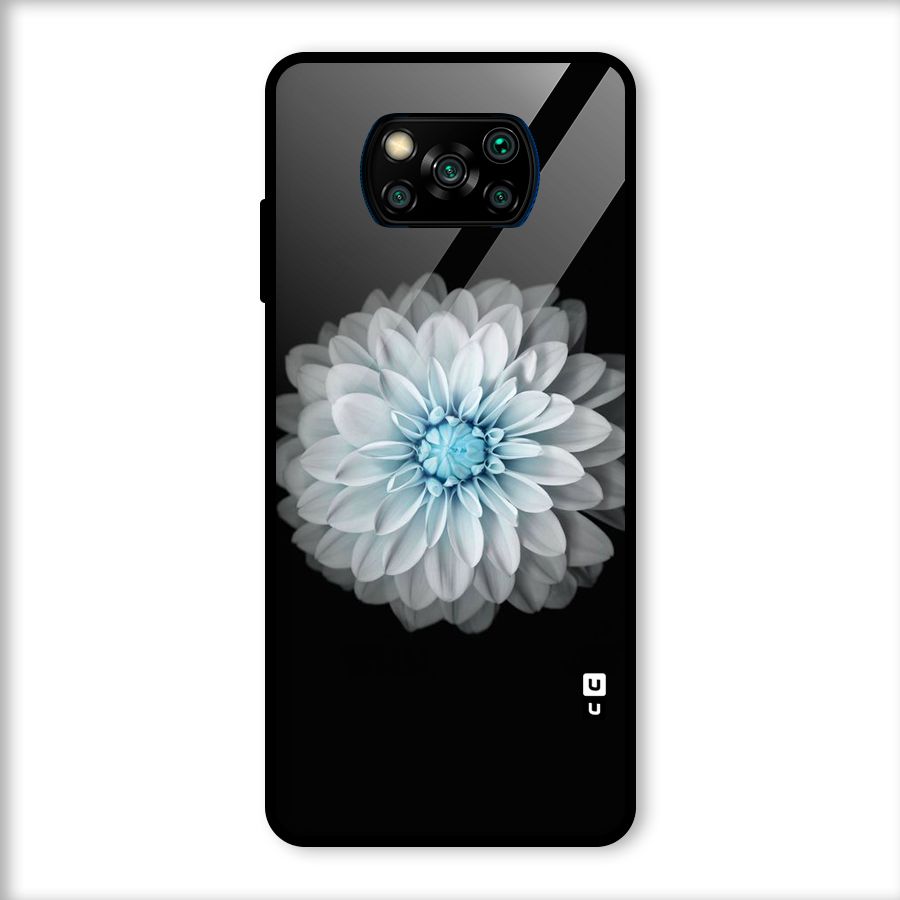White Bloom Glass Back Case for Poco X3
