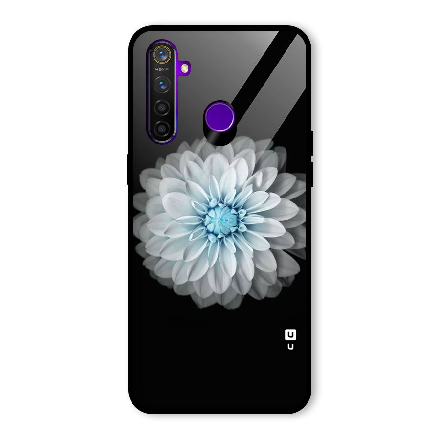 White Bloom Glass Back Case for Realme 5 Pro
