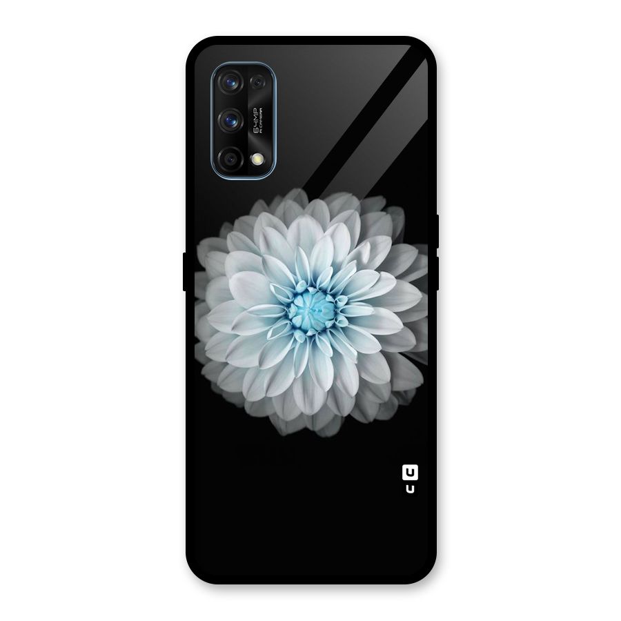 White Bloom Glass Back Case for Realme 7 Pro
