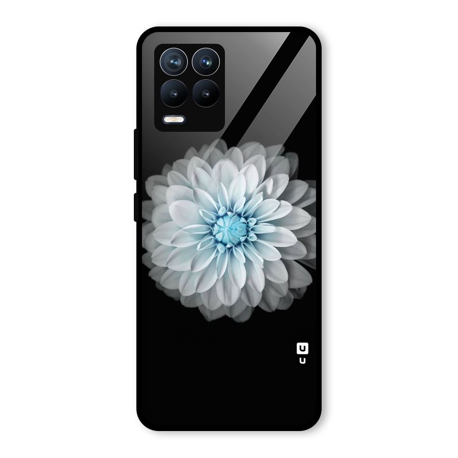 White Bloom Glass Back Case for Realme 8 Pro