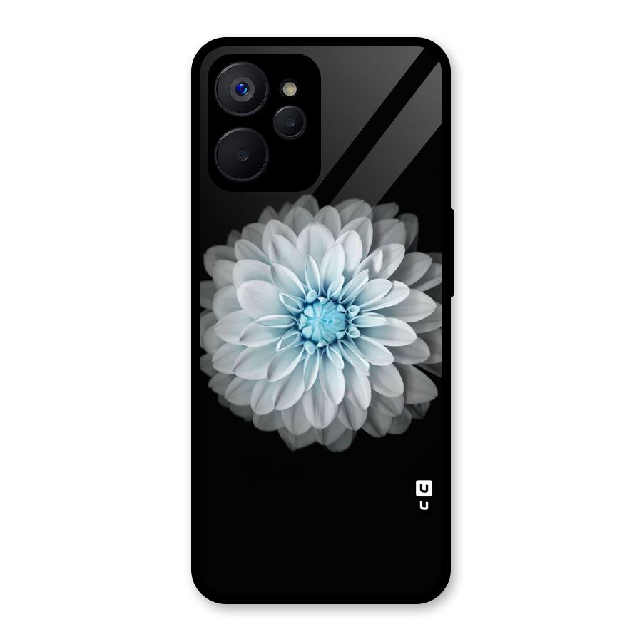 White Bloom Glass Back Case for Realme 9i 5G