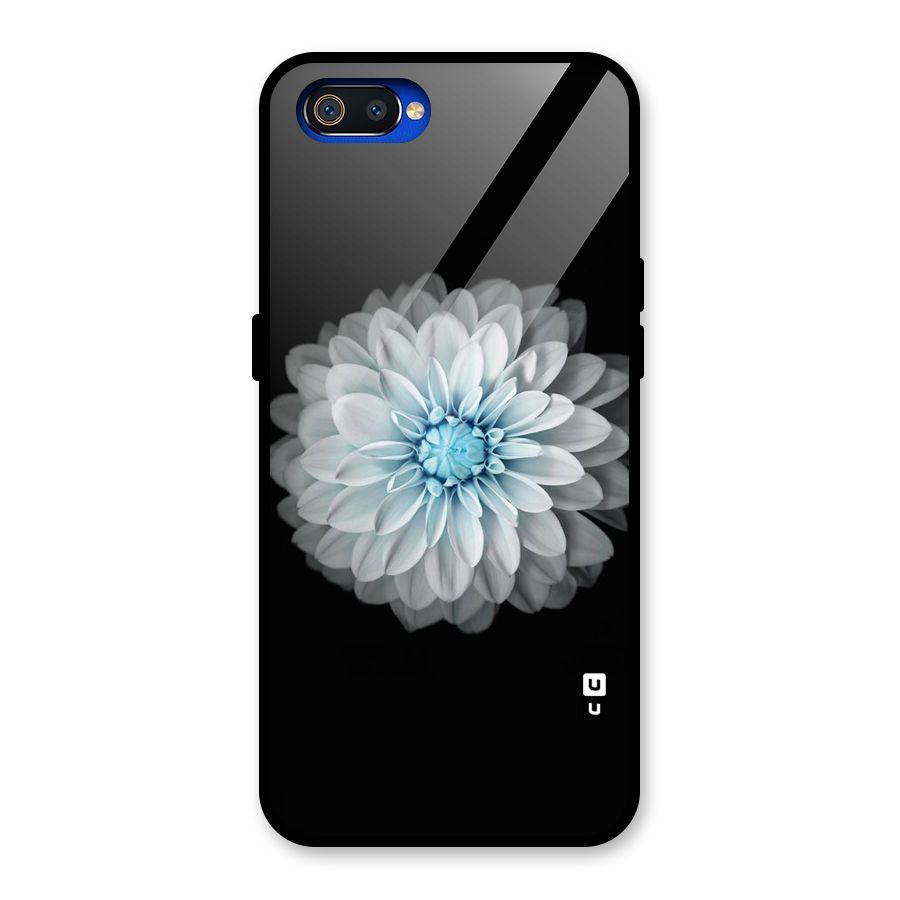 White Bloom Glass Back Case for Realme C2