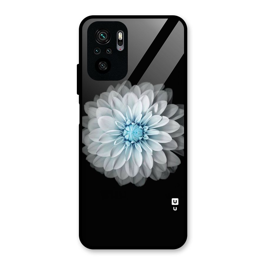 White Bloom Glass Back Case for Redmi Note 10S