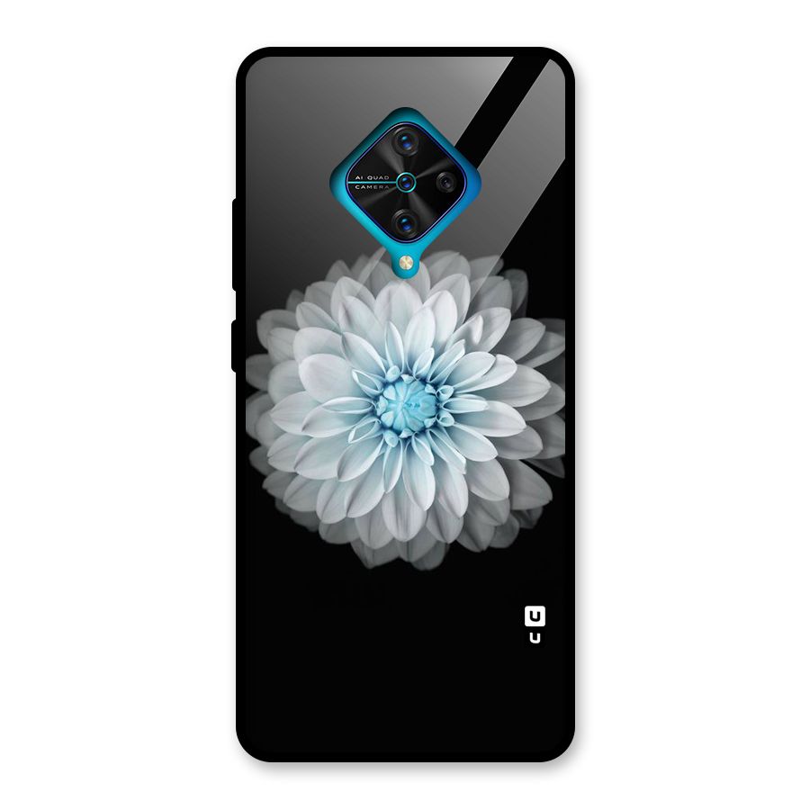 White Bloom Glass Back Case for Vivo S1 Pro