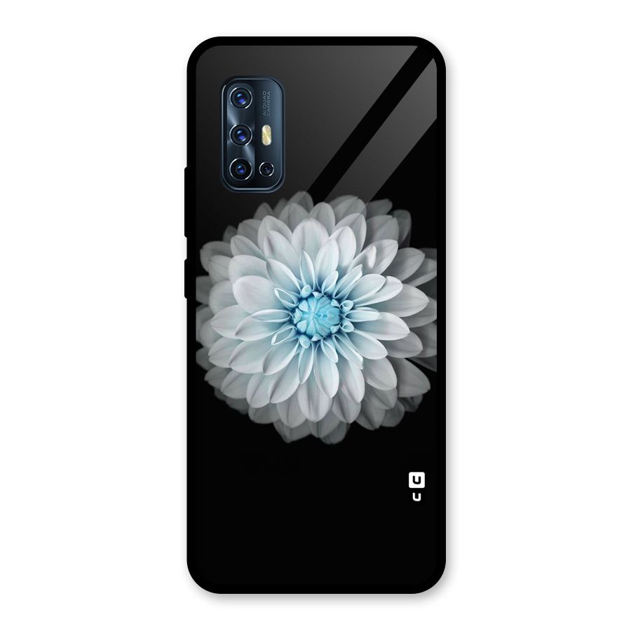 White Bloom Glass Back Case for Vivo V17
