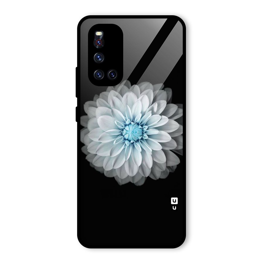 White Bloom Glass Back Case for Vivo V19