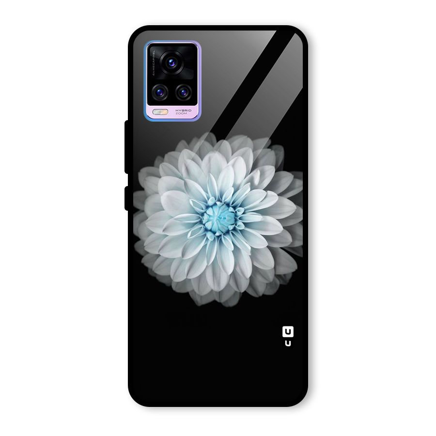 White Bloom Glass Back Case for Vivo V20 Pro