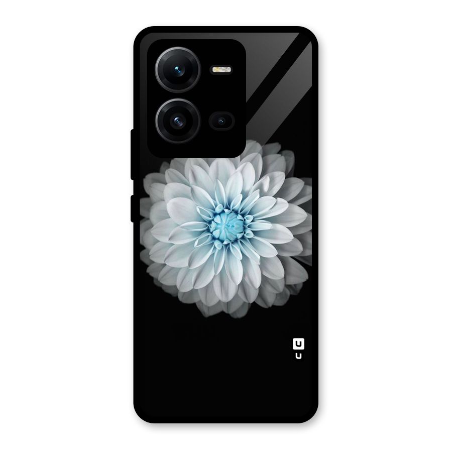 White Bloom Glass Back Case for Vivo V25