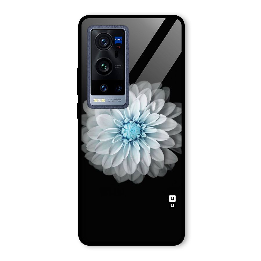 White Bloom Glass Back Case for Vivo X60 Pro Plus