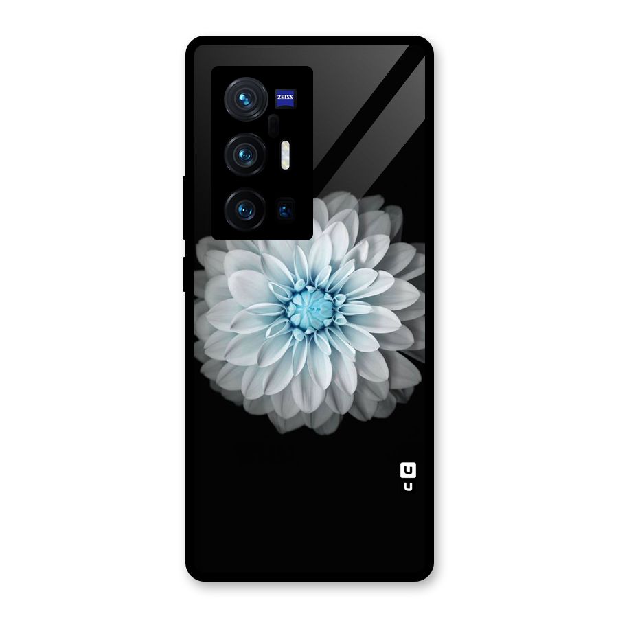 White Bloom Glass Back Case for Vivo X70 Pro Plus