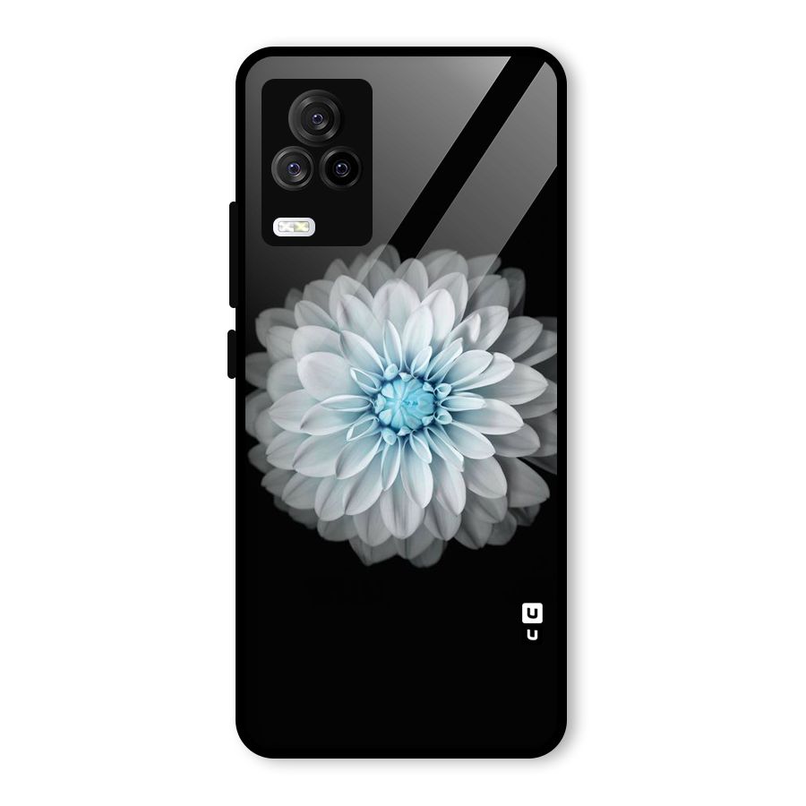 White Bloom Glass Back Case for Vivo iQOO 7 Legend 5G