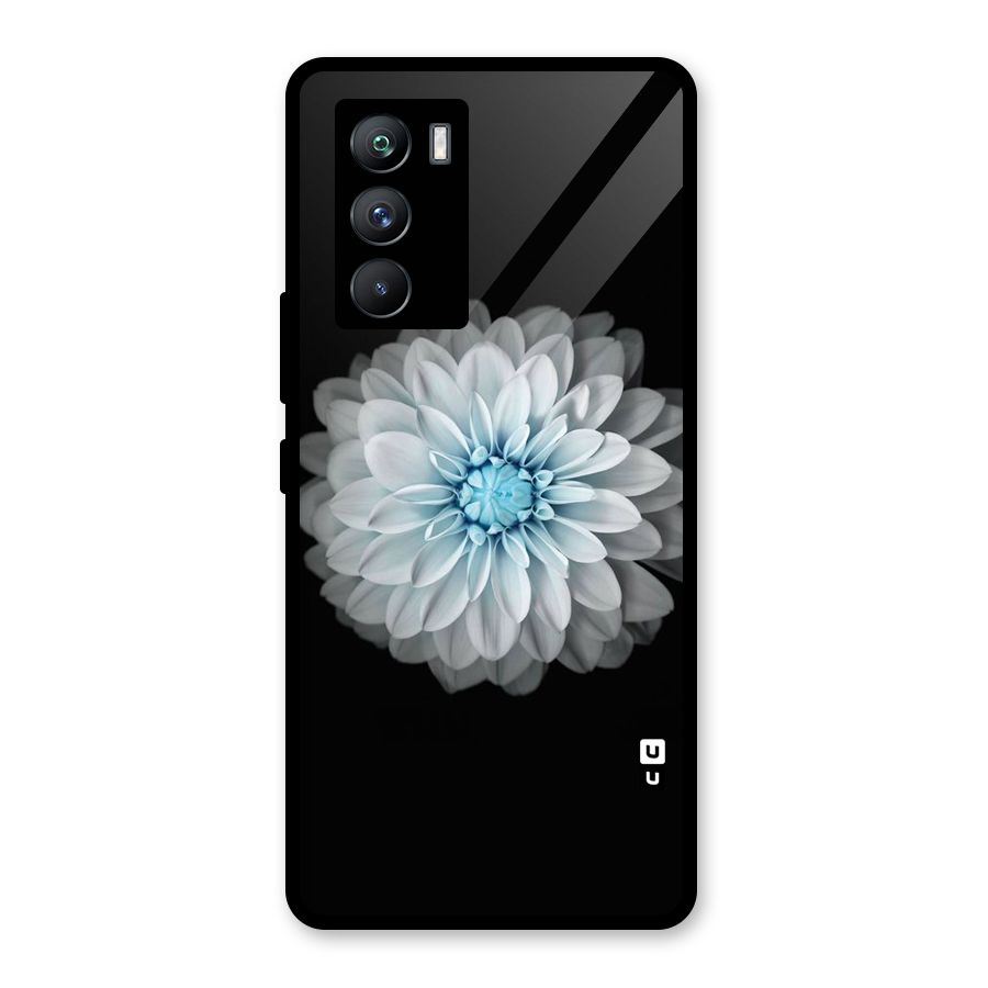 White Bloom Glass Back Case for Vivo iQOO 9 SE