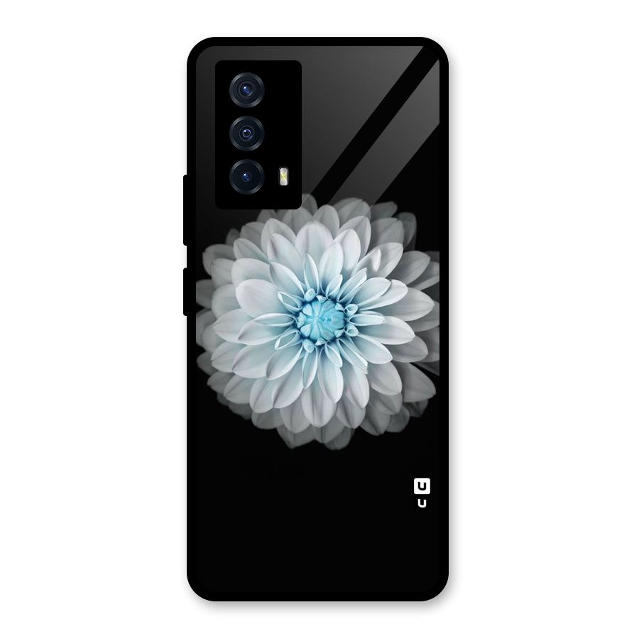 White Bloom Glass Back Case for Vivo iQOO Z5