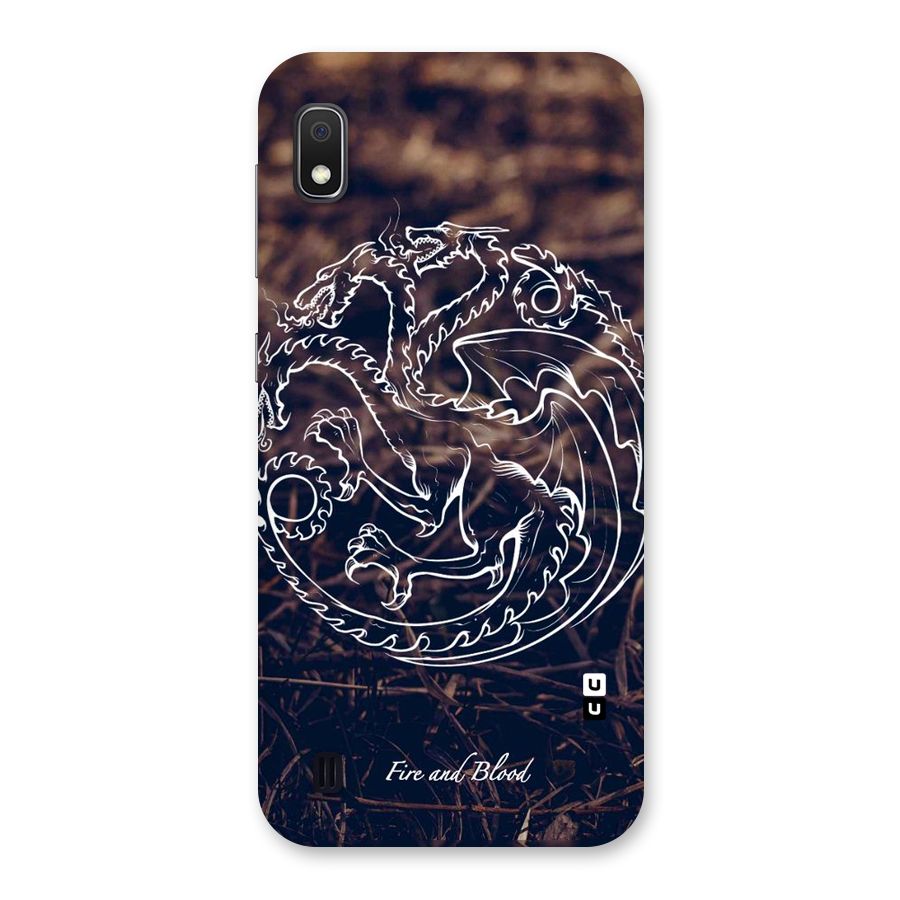 White Circle Back Case for Galaxy A10