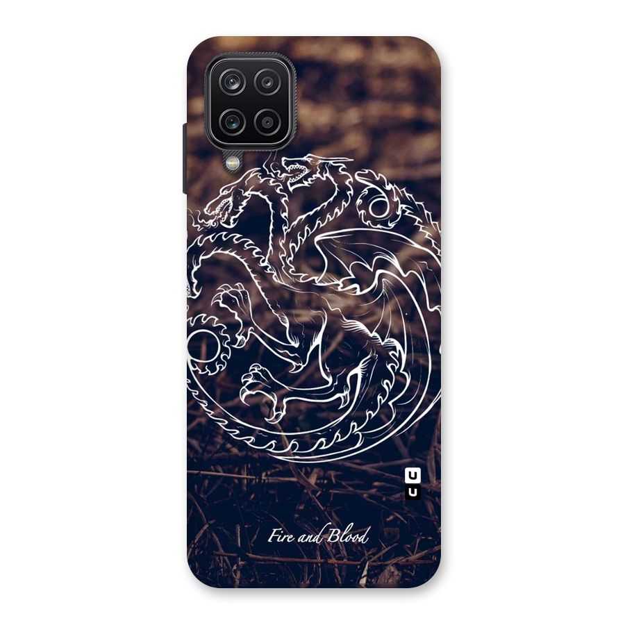 White Circle Back Case for Galaxy A12
