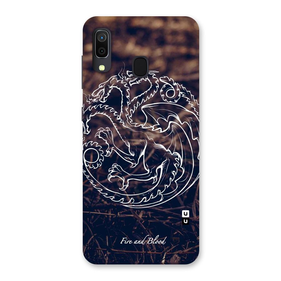 White Circle Back Case for Galaxy A20