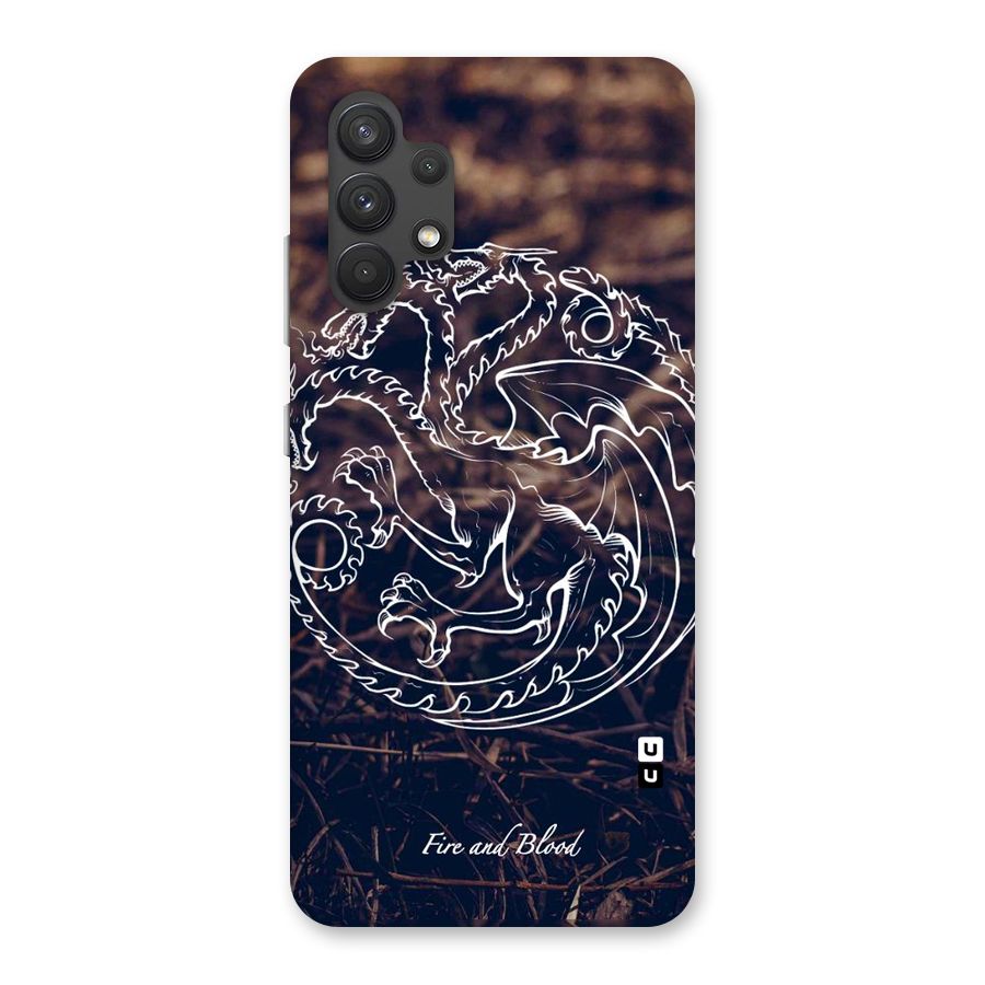White Circle Back Case for Galaxy A32