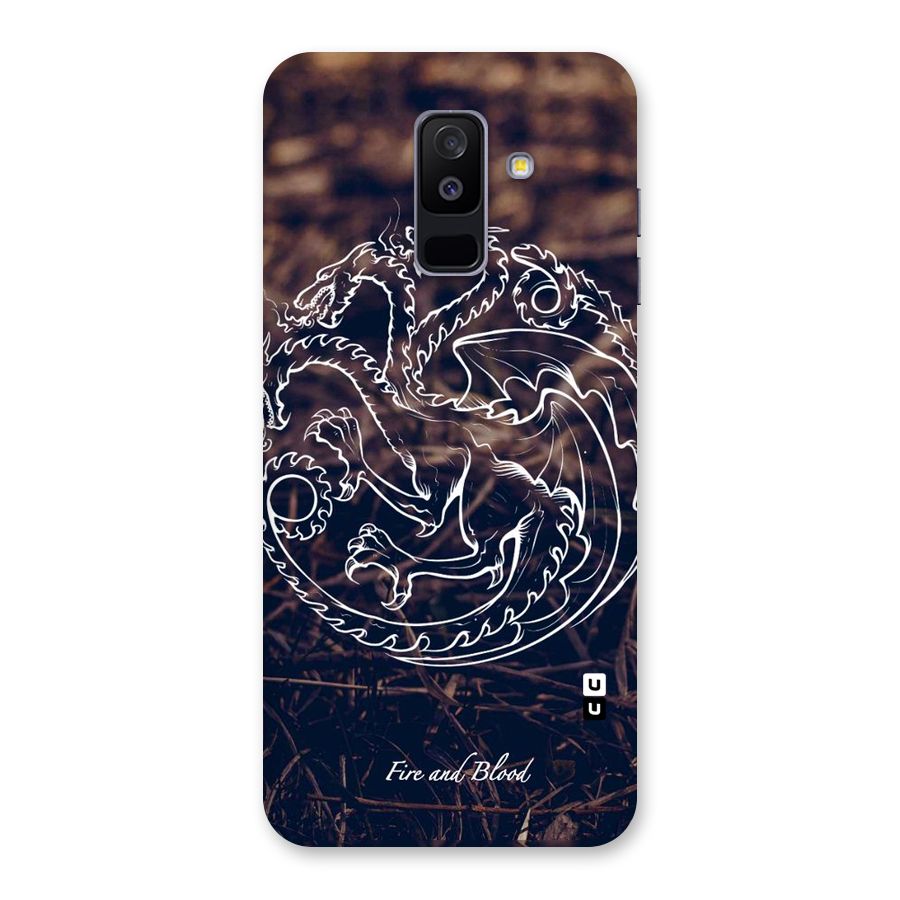 White Circle Back Case for Galaxy A6 Plus