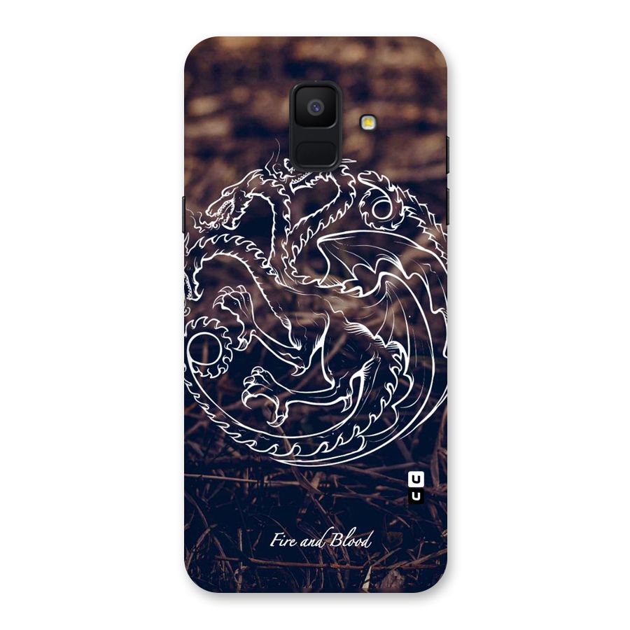 White Circle Back Case for Galaxy A6 (2018)