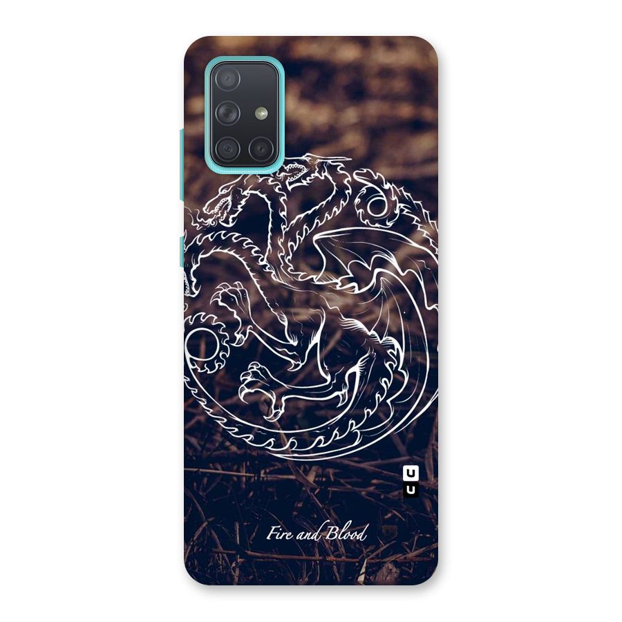White Circle Back Case for Galaxy A71
