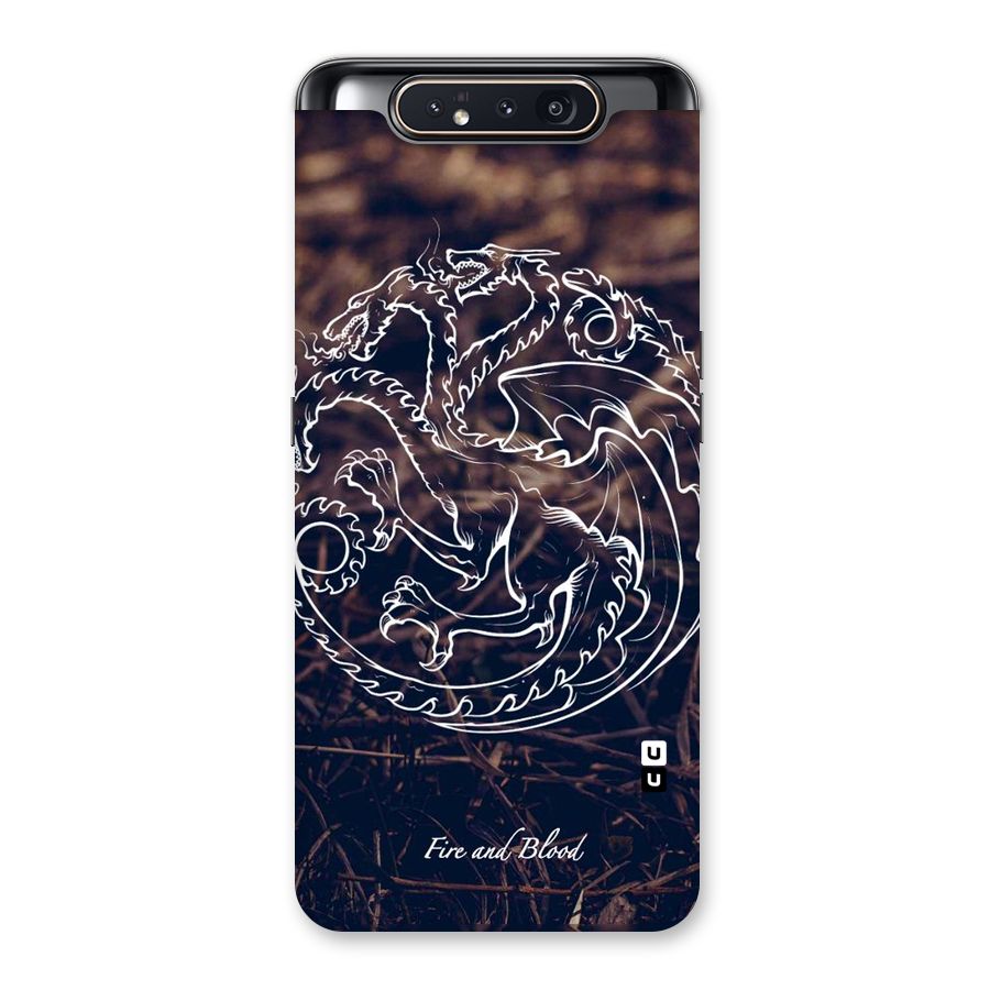 White Circle Back Case for Galaxy A80