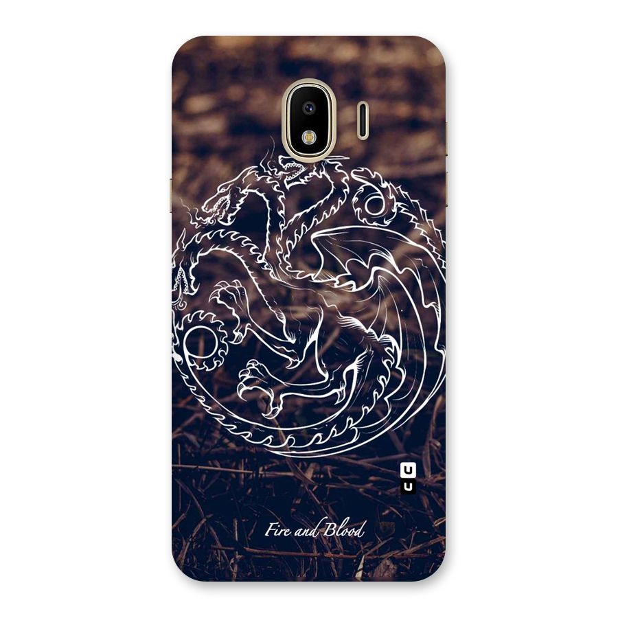 White Circle Back Case for Galaxy J4