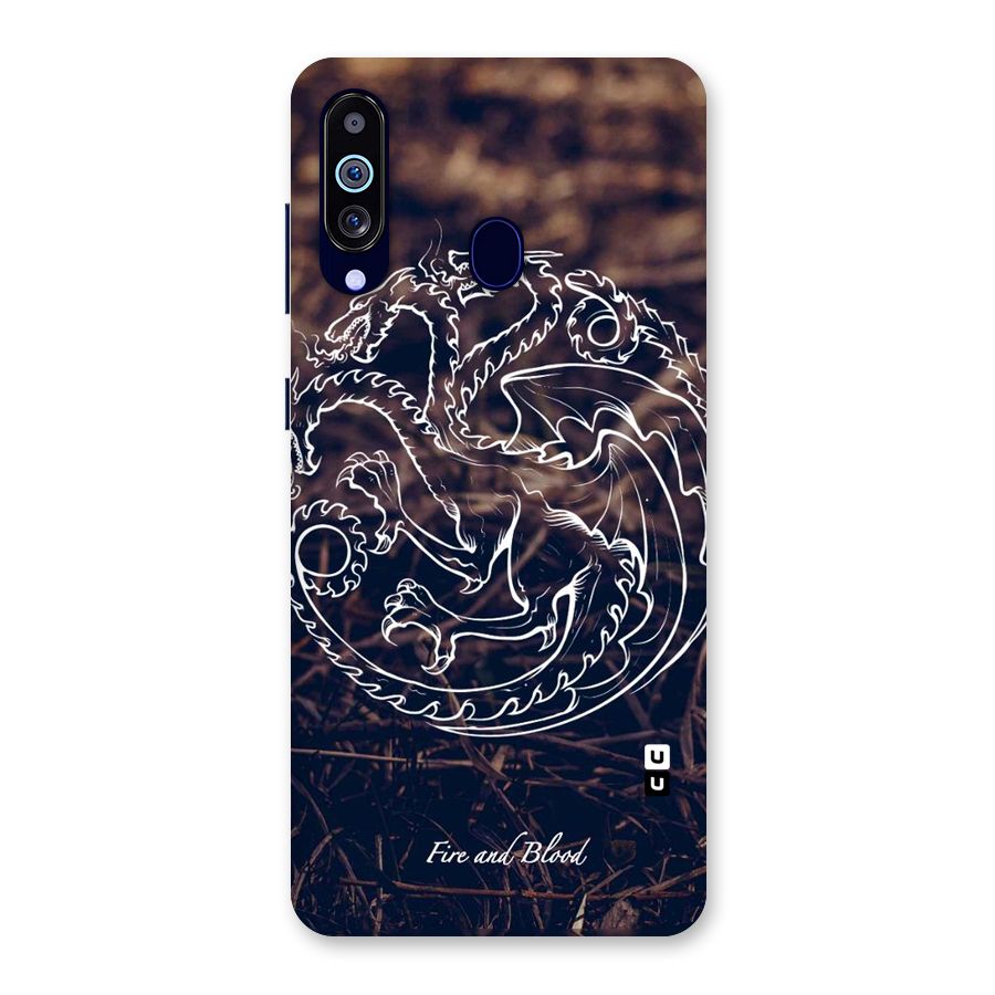 White Circle Back Case for Galaxy M40