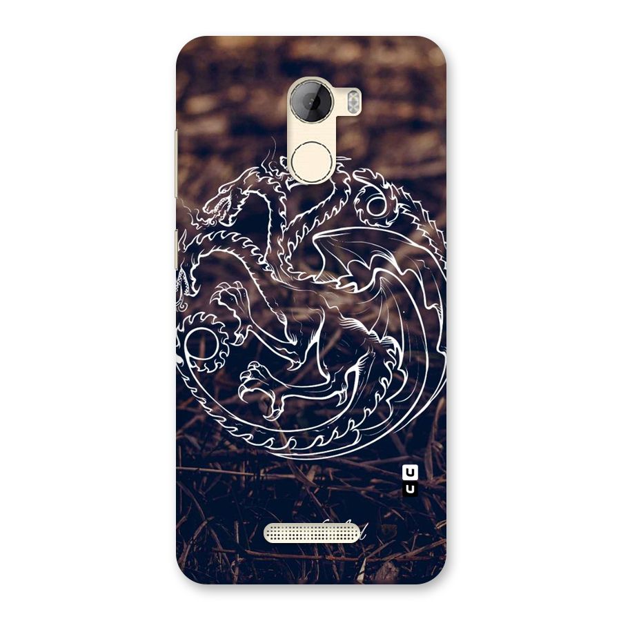 White Circle Back Case for Gionee A1 LIte