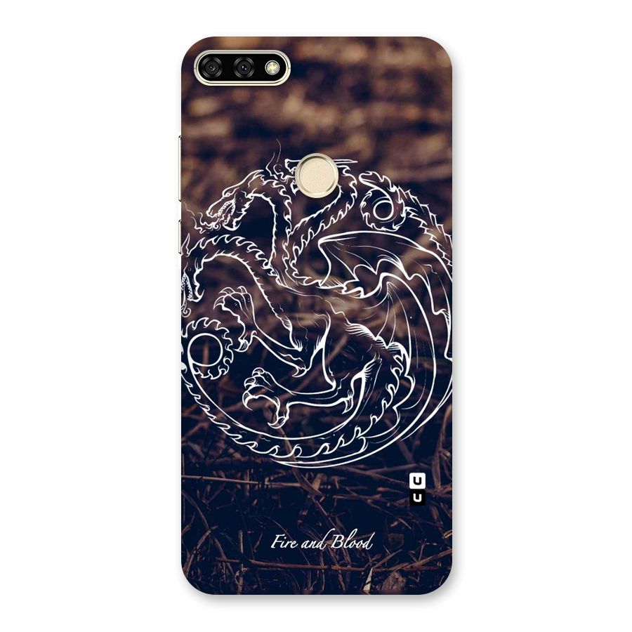 White Circle Back Case for Honor 7A