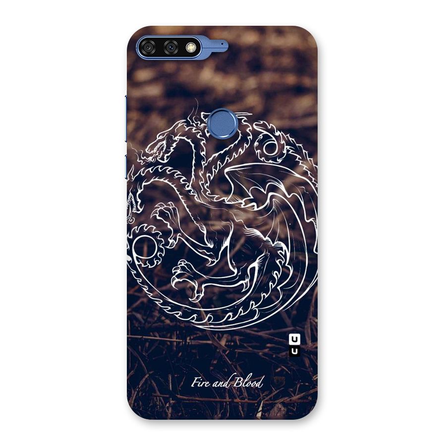 White Circle Back Case for Honor 7C