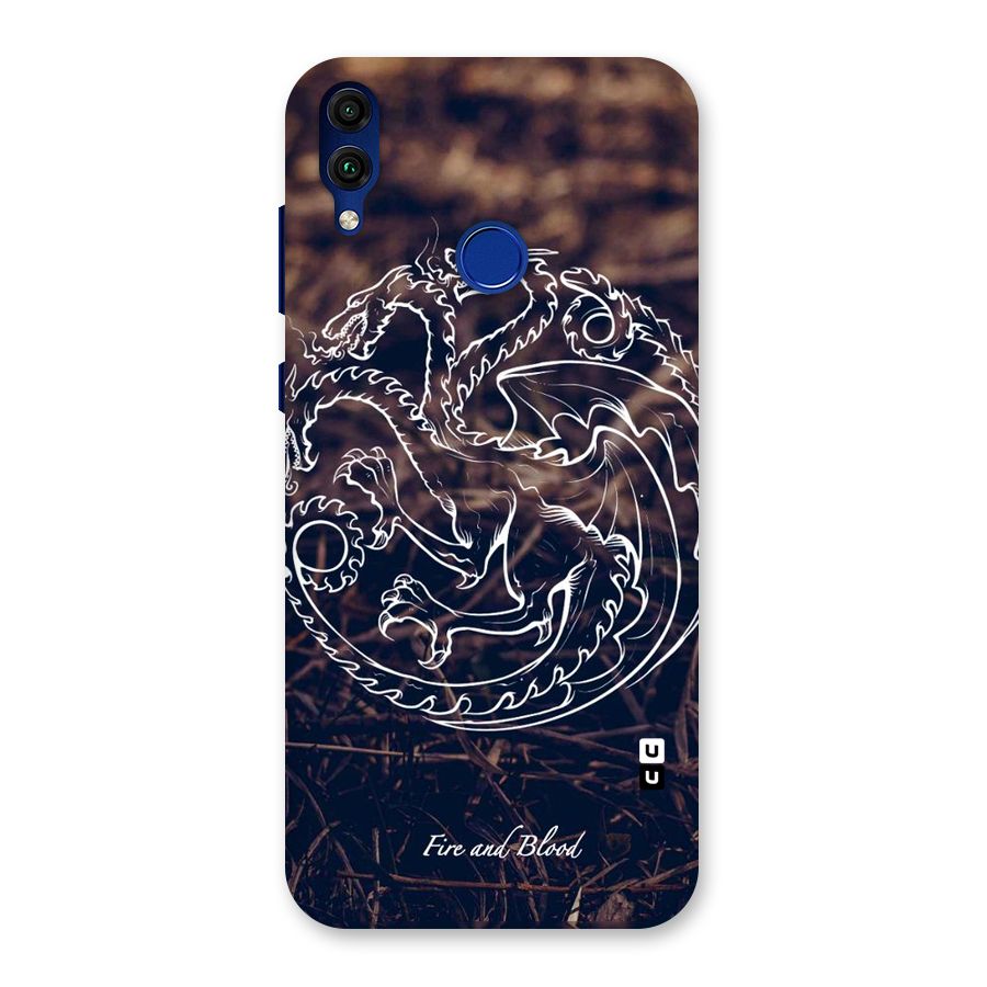 White Circle Back Case for Honor 8C