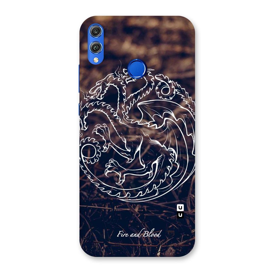 White Circle Back Case for Honor 8X