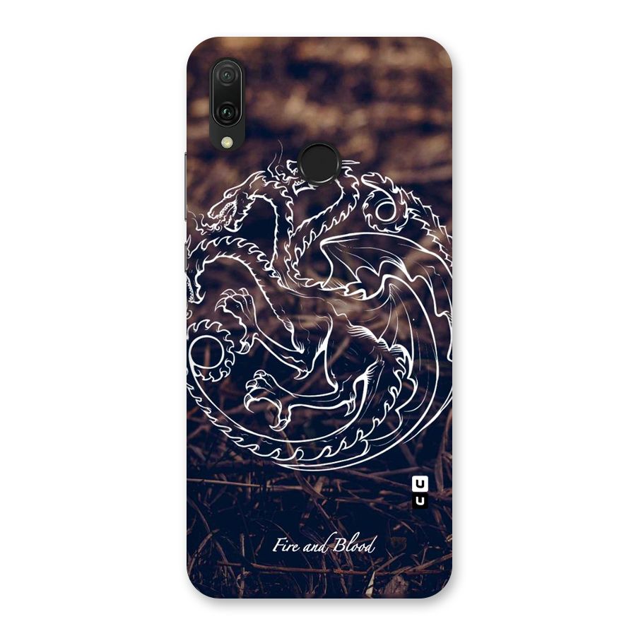 White Circle Back Case for Huawei Y9 (2019)